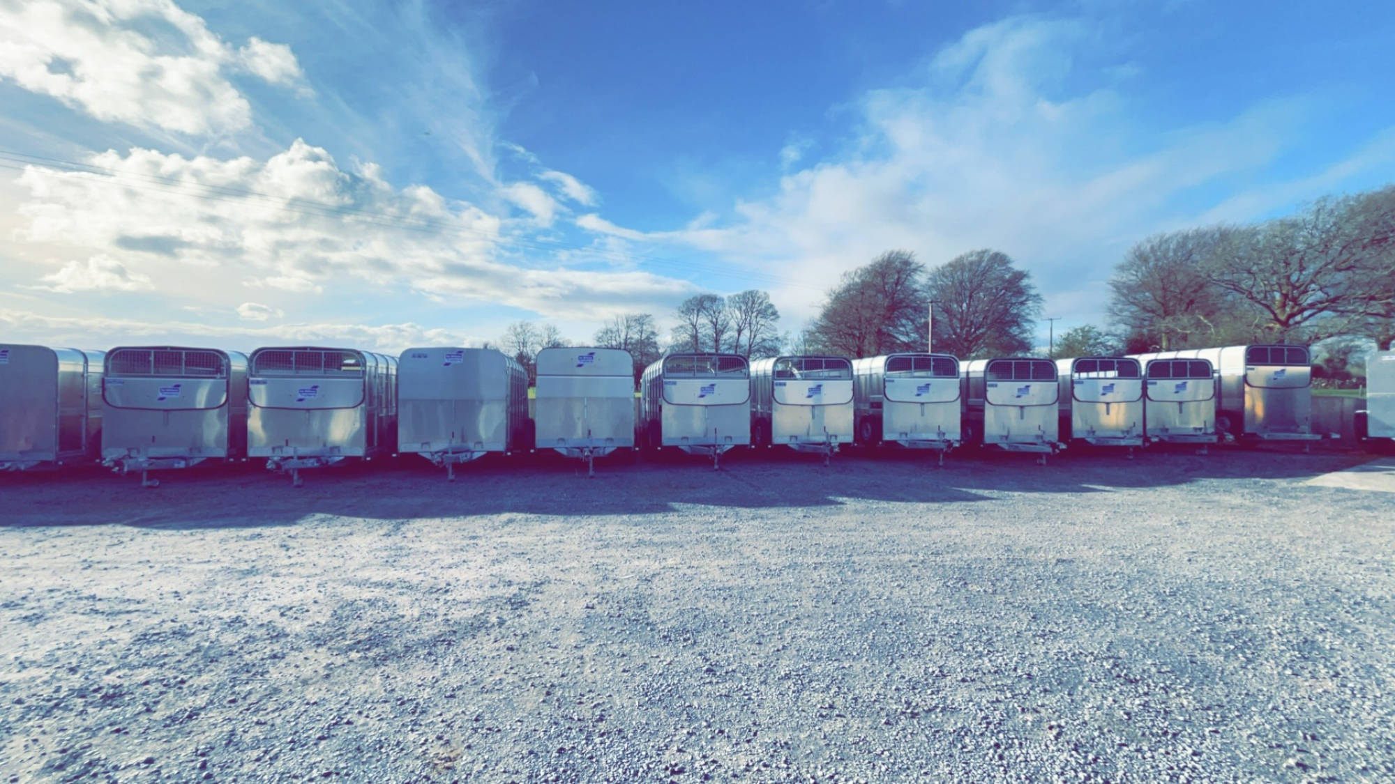 A selection of trailers at O’Haire Trailers